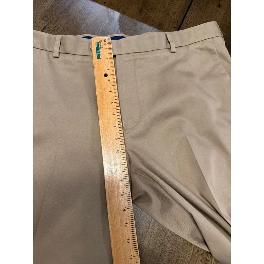 Roundtree & Yorke TravelSmart Mens 40x30 Khaki Chino Pants CoreComfort Stretch
